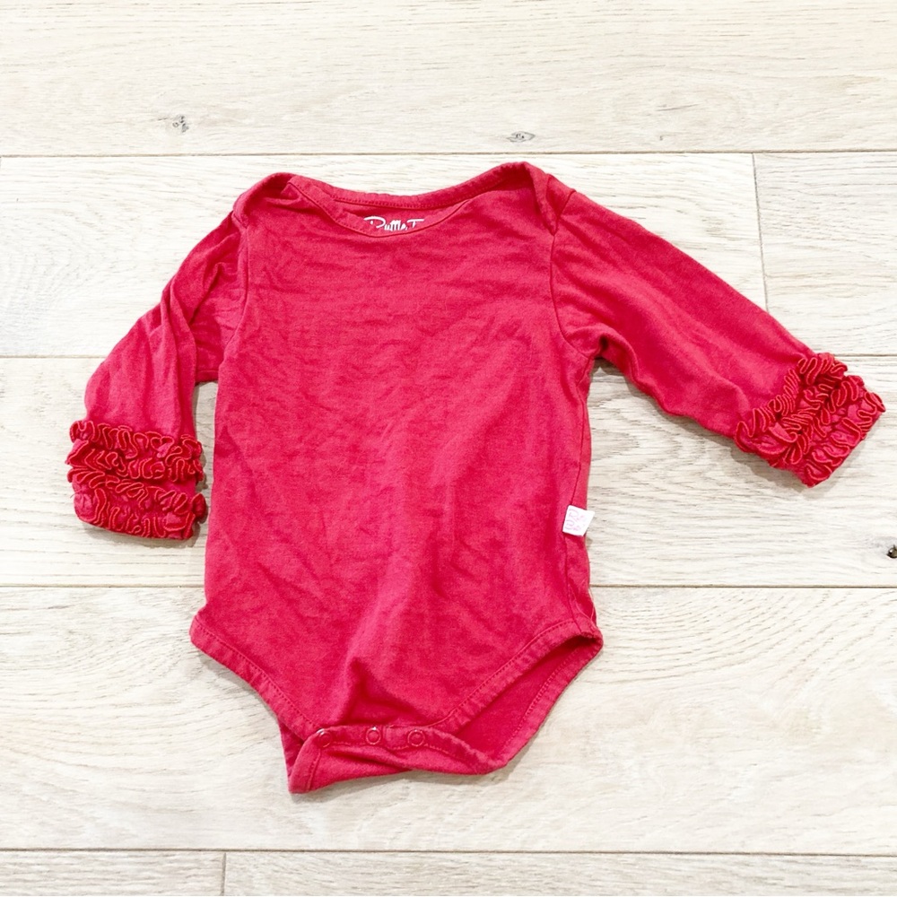 Ruffle Butts Red Ruffled Bodysuit One Piece